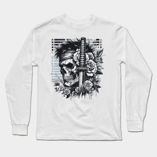 Sworded Blossom Skull Long Sleeve T-Shirt